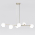 Emibig Emibig MAGNUS 6 MOKKA OPAL - Moderne hanglamp voor sfeervolle verlichting