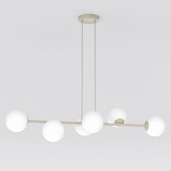 Emibig Emibig MAGNUS 6 MOKKA OPAL - Lámpara colgante moderna para una iluminación elegante