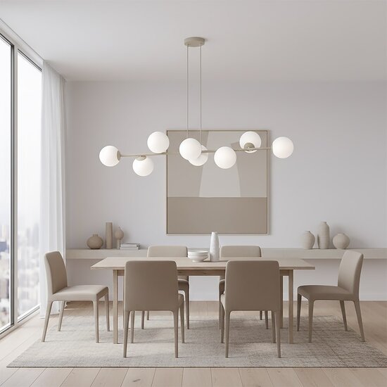 Emibig Emibig MAGNUS 8 MOKKA OPAL - Lampe suspendue moderne pour un éclairage élégant