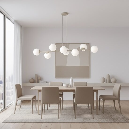Emibig Emibig MAGNUS 8 MOKKA OPAL - Modern pendant lamp for stylish lighting