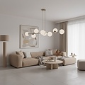 Emibig Emibig MAGNUS 8 MOKKA OPAL - Modern pendant lamp for stylish lighting