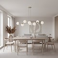 Emibig Emibig MAGNUS 8 MOKKA OPAL - Lámpara colgante moderna para una iluminación elegante