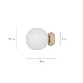 Emibig Emibig MAGNUS K1 MOKKA OPAL - Modern wall lamp for stylish lighting