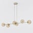Emibig Emibig MAGNUS 6 MOKKA AMBER - Moderne hanglamp voor sfeervolle verlichting