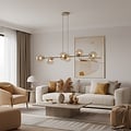 Emibig Emibig MAGNUS 6 MOKKA AMBER - Modern pendant lamp for a cozy atmosphere