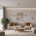 Emibig Emibig MAGNUS 6 MOKKA AMBER - Moderne Pendelleuchte für eine gemütliche Atmosphäre