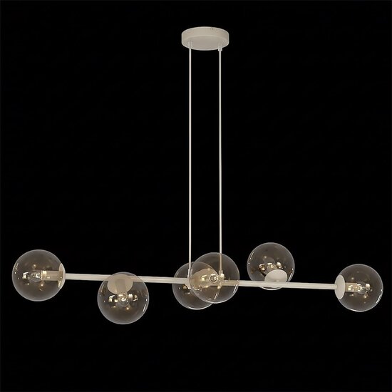 Emibig Emibig MAGNUS 6 MOKKA AMBER - Modern pendant lamp for a cozy atmosphere