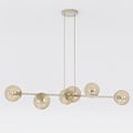 Emibig Emibig MAGNUS 6 MOKKA AMBER - Modern pendant lamp for a cozy atmosphere