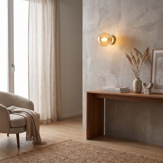 Emibig Emibig MAGNUS K1 MOKKA AMBER - Modern wall lamp for stylish lighting