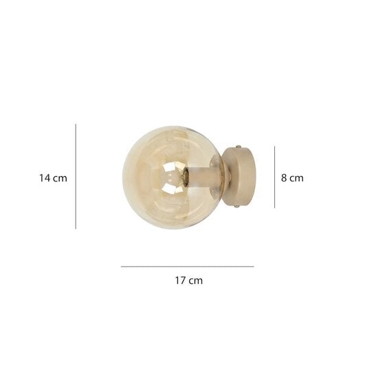 Emibig Emibig MAGNUS K1 MOKKA AMBER - Moderne wandlamp voor sfeervolle verlichting