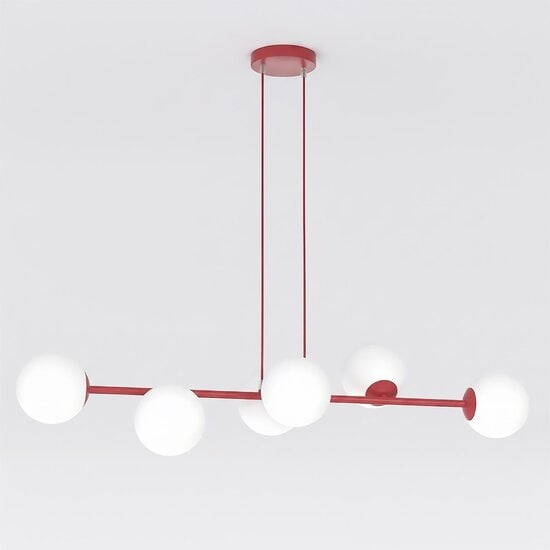 Emibig Emibig MAGNUS 6 BURGUNDY OPAL - Modern pendant lamp for stylish lighting
