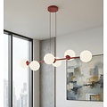 Emibig Emibig MAGNUS 6 BURGUNDY OPAL - Moderne hanglamp voor sfeervolle verlichting