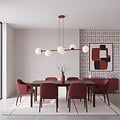 Emibig Emibig MAGNUS 6 BURGUNDY OPAL - Modern pendant lamp for stylish lighting