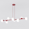 Emibig Emibig MAGNUS 8 BURGUNDY OPAL - Moderne hanglamp voor sfeervolle verlichting