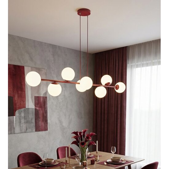 Emibig Emibig MAGNUS 8 BURGUNDY OPAL - Modern pendant lamp for stylish lighting