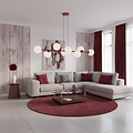 Emibig Emibig MAGNUS 8 BURGUNDY OPAL - Moderne Pendelleuchte für stilvolle Beleuchtung