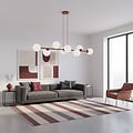 Emibig Emibig MAGNUS 8 BURGUNDY OPAL - Moderne hanglamp voor sfeervolle verlichting
