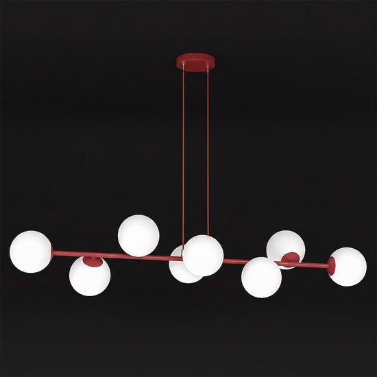 Emibig Emibig MAGNUS 8 BURGUNDY OPAL - Lámpara colgante moderna para una iluminación elegante