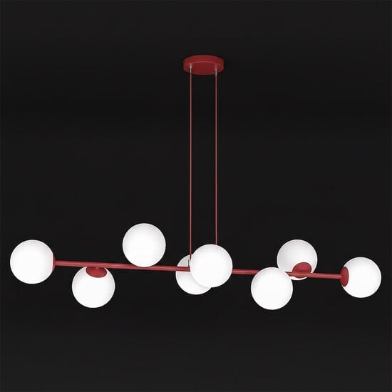Emibig Emibig MAGNUS 8 BURGUNDY OPAL - Modern pendant lamp for stylish lighting