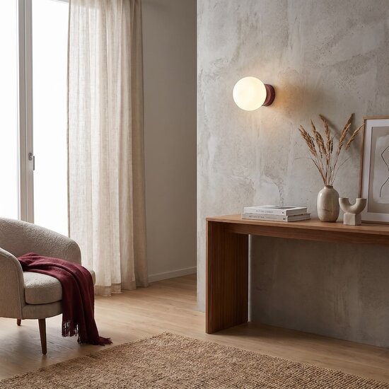 Emibig Emibig MAGNUS K1 BURGUND OPAL - Moderne wandlamp voor sfeervolle verlichting