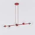 Emibig Emibig MAGNUS 6 BURGUNDY TRANSPARENT - Lámpara colgante moderna para una iluminación elegante