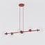 Emibig Emibig MAGNUS 6 BURGUNDY TRANSPARENT - Lámpara colgante moderna para una iluminación elegante