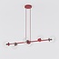 Emibig Emibig MAGNUS 6 BURGUNDY TRANSPARENT - Modern pendant lamp for stylish lighting