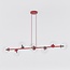 Emibig Emibig MAGNUS 8 BURGUNDY TRANSPARENT - Modern pendant lamp for stylish lighting