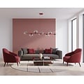 Emibig Emibig MAGNUS 8 BURGUNDY TRANSPARENT - Lampe suspendue moderne pour un éclairage élégant