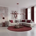Emibig Emibig MAGNUS 8 BURGUNDY TRANSPARENT - Lampe suspendue moderne pour un éclairage élégant
