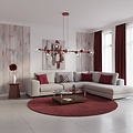 Emibig Emibig MAGNUS 8 BURGUNDY TRANSPARENT - Modern pendant lamp for stylish lighting