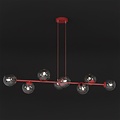 Emibig Emibig MAGNUS 8 BURGUNDY TRANSPARENT - Lampe suspendue moderne pour un éclairage élégant