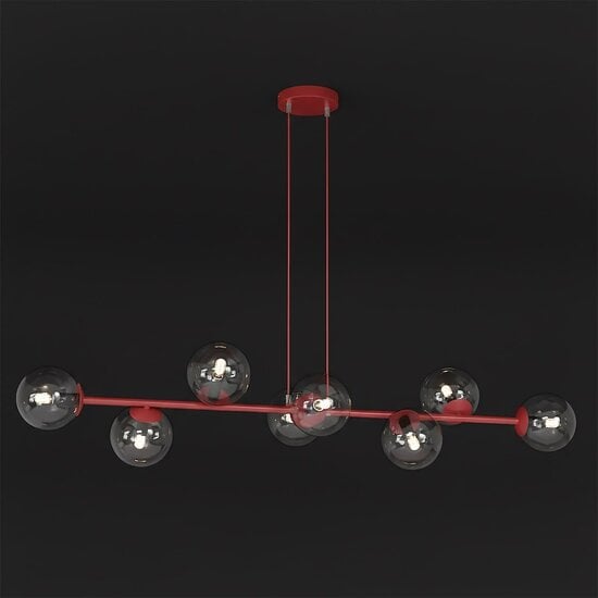 Emibig Emibig MAGNUS 8 BURGUNDY TRANSPARENT - Lampe suspendue moderne pour un éclairage élégant