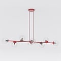 Emibig Emibig MAGNUS 8 BURGUNDY TRANSPARENT - Lampe suspendue moderne pour un éclairage élégant