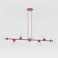 Emibig Emibig MAGNUS 8 BURGUNDY TRANSPARENT - Modern pendant lamp for stylish lighting