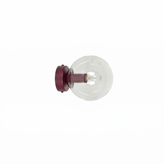 Emibig Emibig MAGNUS K1 BURGUND TRANSPARENT - Lámpara de pared moderna para una iluminación elegante
