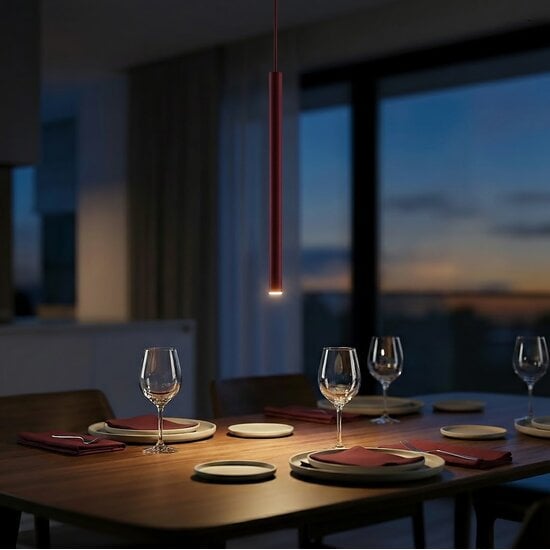 Emibig Emibig SELTER 1 BURGUNDY - Lámpara colgante moderna para una iluminación elegante