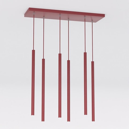 Emibig Emibig SELTER 6 BURGUNDY - Moderne Pendelleuchte für stilvolle Beleuchtung