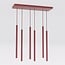 Emibig Emibig SELTER 6 BURGUNDY - Lampe suspendue moderne pour un éclairage élégant