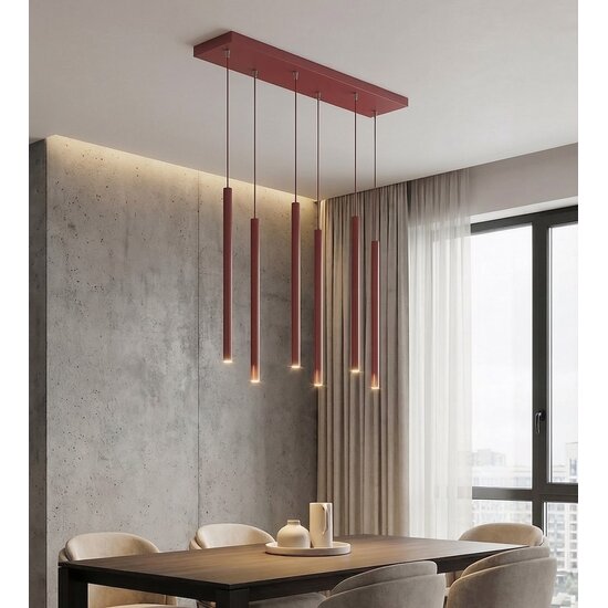 Emibig Emibig SELTER 6 BURGUNDY - Lámpara colgante moderna para una iluminación elegante