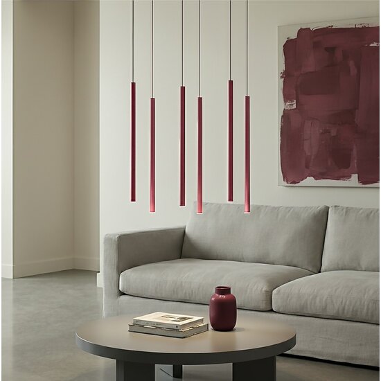 Emibig Emibig SELTER 6 BURGUNDY - Moderne Pendelleuchte für stilvolle Beleuchtung
