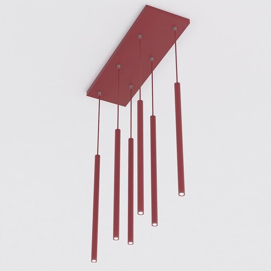 Emibig Emibig SELTER 6 BURGUNDY - Lampe suspendue moderne pour un éclairage élégant