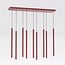 Emibig Emibig SELTER 9 BURGUNDY - Moderne hanglamp voor sfeervolle verlichting
