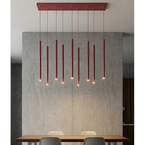 Emibig Emibig SELTER 9 BURGUNDY - Lampe suspendue moderne pour un éclairage élégant