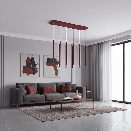 Emibig Emibig SELTER 9 BURGUNDY - Lampe suspendue moderne pour un éclairage élégant