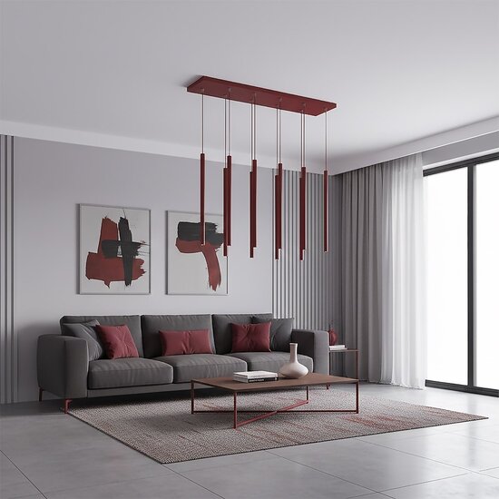 Emibig Emibig SELTER 9 BURGUNDY - Moderne Pendelleuchte für stilvolle Beleuchtung