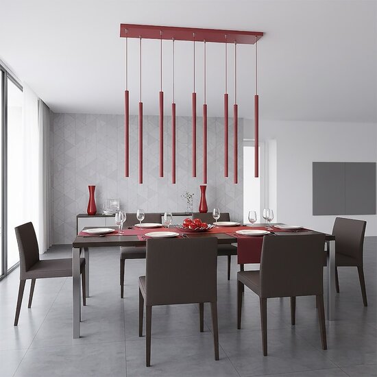 Emibig Emibig SELTER 9 BURGUNDY - Lámpara colgante moderna para una iluminación elegante