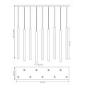 Emibig Emibig SELTER 9 BURGUNDY - Moderne hanglamp voor sfeervolle verlichting