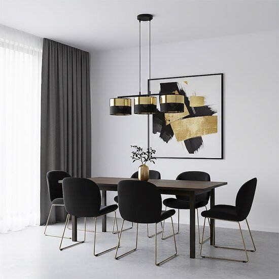 Emibig Emibig LUX 3 BL GOLD - Lámpara colgante moderna para una atmósfera elegante