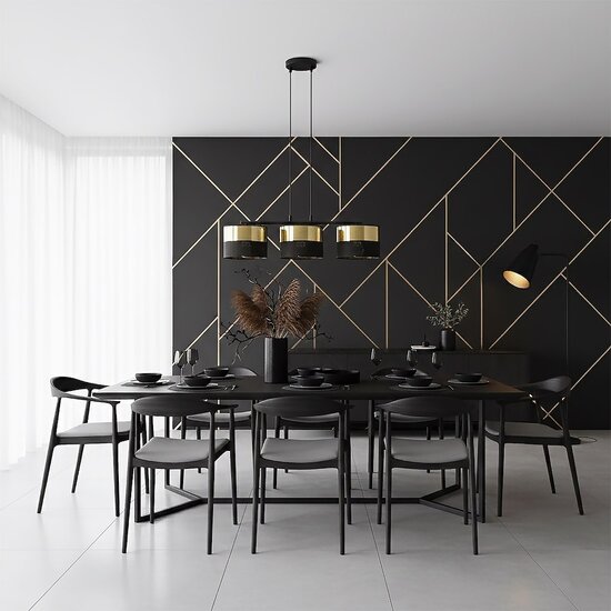 Emibig Emibig LUX 3 BL GOLD - Lámpara colgante moderna para una atmósfera elegante